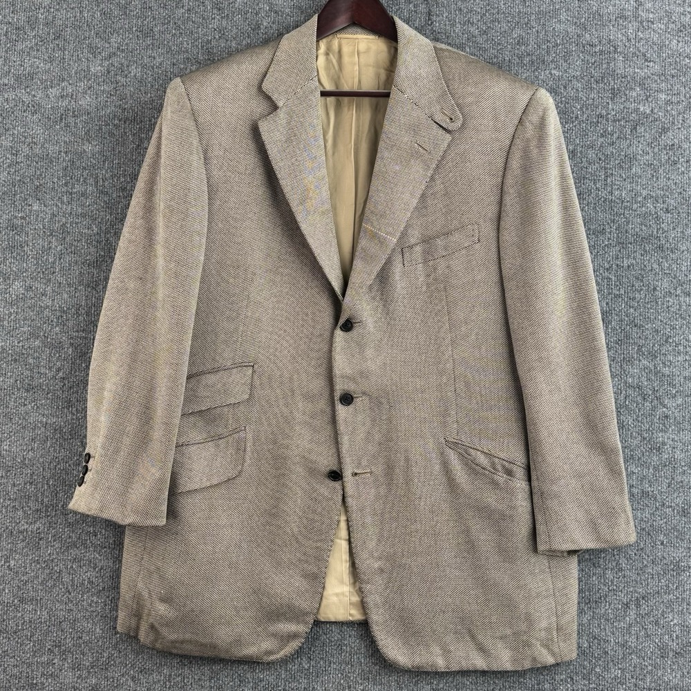 Ralph Lauren Purple Label Sport Coat Blazer Men's 44R Brown Cashmere Silk Italy